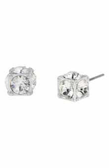 AllSaints Cube Crystal Stud Earrings