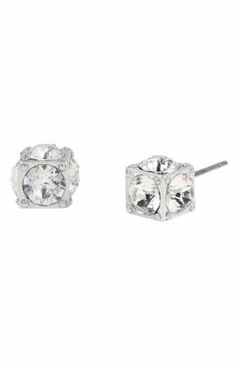 AllSaints Cube Crystal Stud Earrings