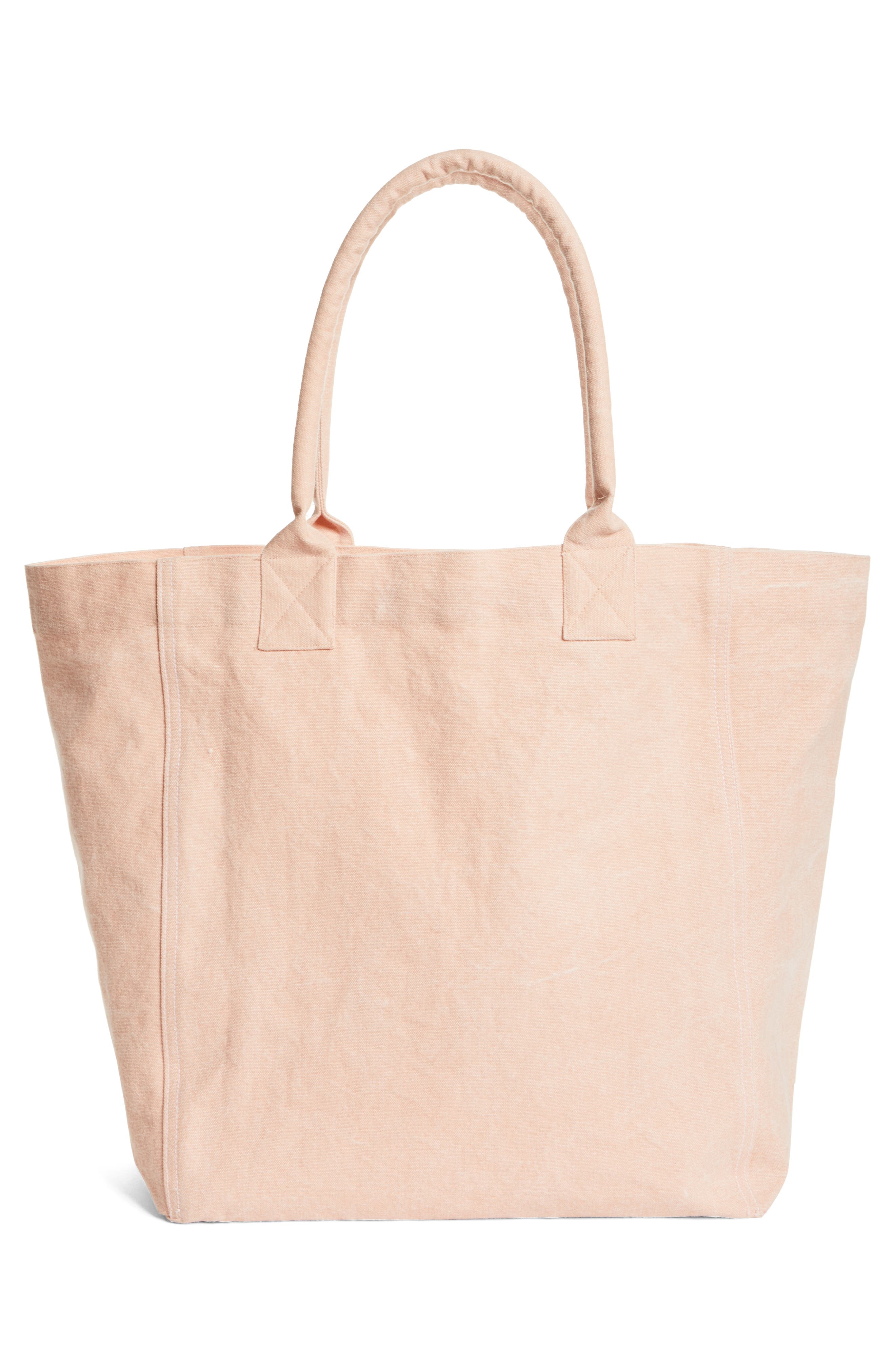 Isabel Marant Yenky Embroidered Logo Canvas Tote, Alternate, color, 