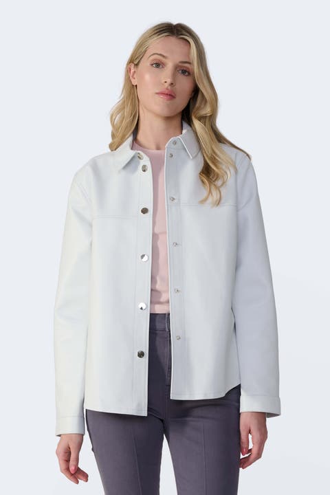 Frankie Leather Shirt Jacket