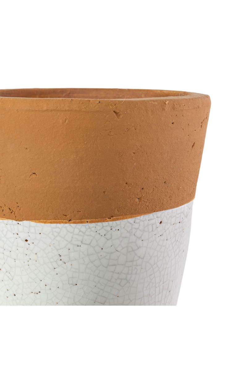 Foreside Home and Garden Terracotta Bottom Dipped Terracotta Planter, Alternate, color, Orange