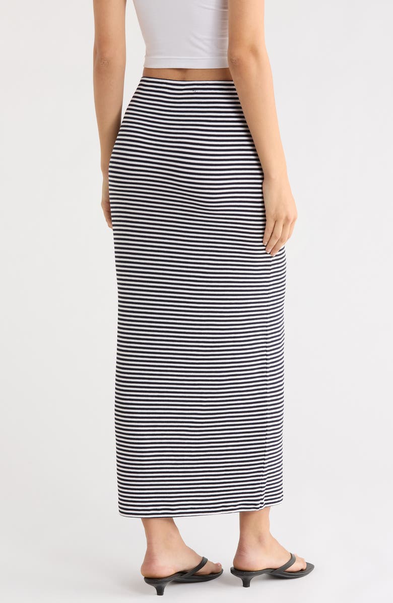 Favorite Daughter The Foundation Stripe Knit Pencil Skirt, Alternate, color, Navy/ White Stripe