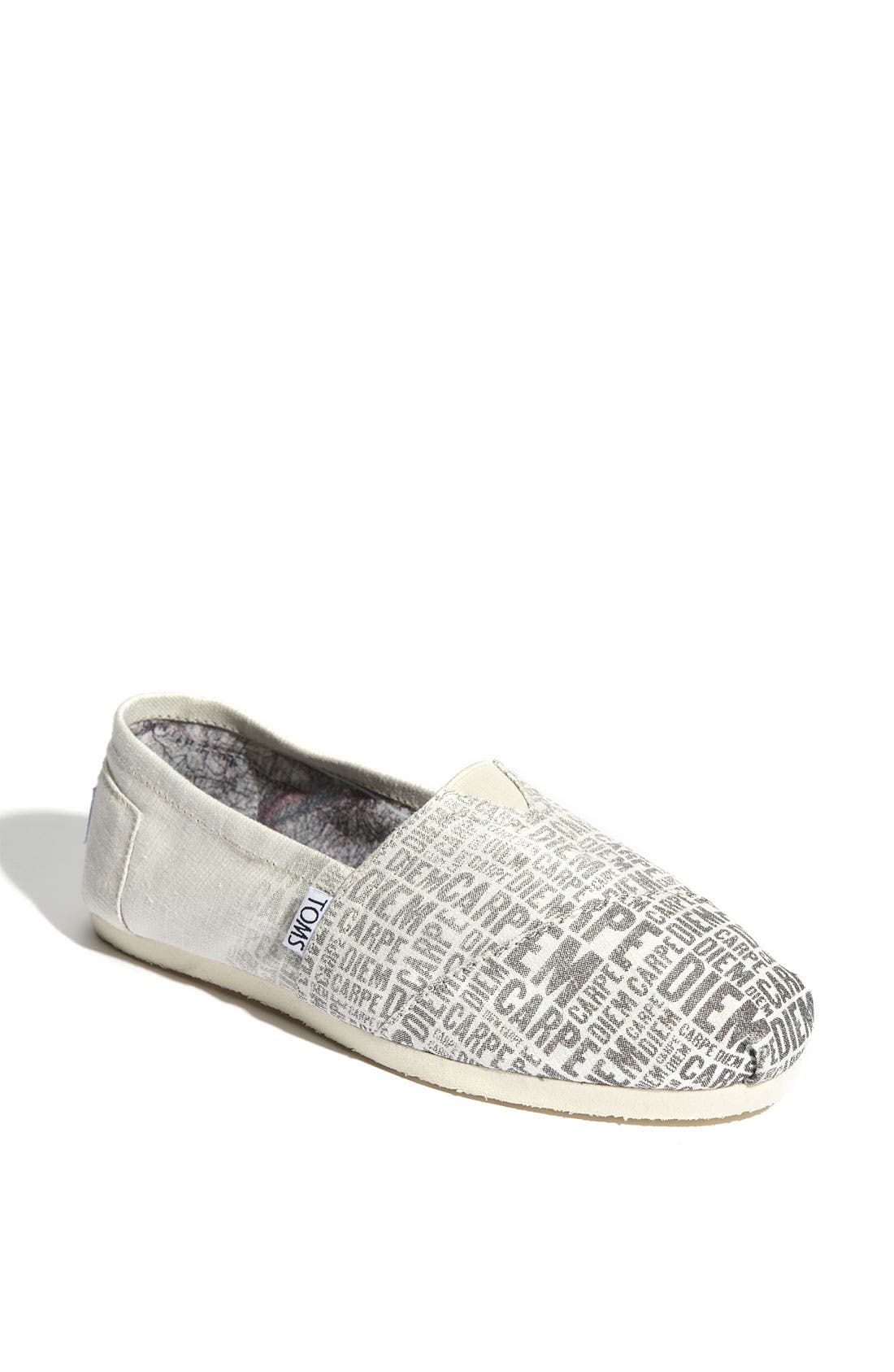'Classic - Carpe Diem' Canvas Slip-On (Nordstrom Exclusive), Main, color, NATURAL