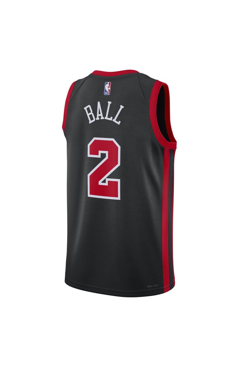 Nike Unisex Nike Lonzo Ball Black Chicago Bulls 2023/24 Swingman Jersey - City Edition, Alternate, color,