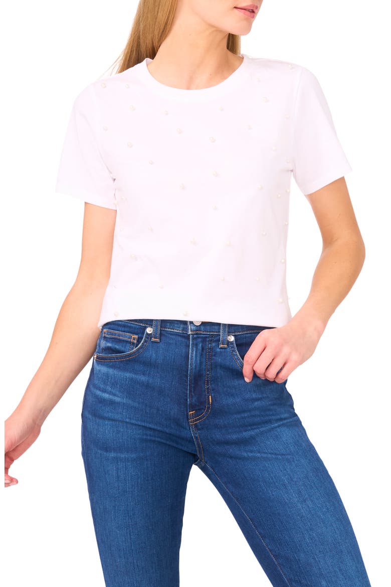 Pearly Beaded Top, Main, color, NEW IVORY