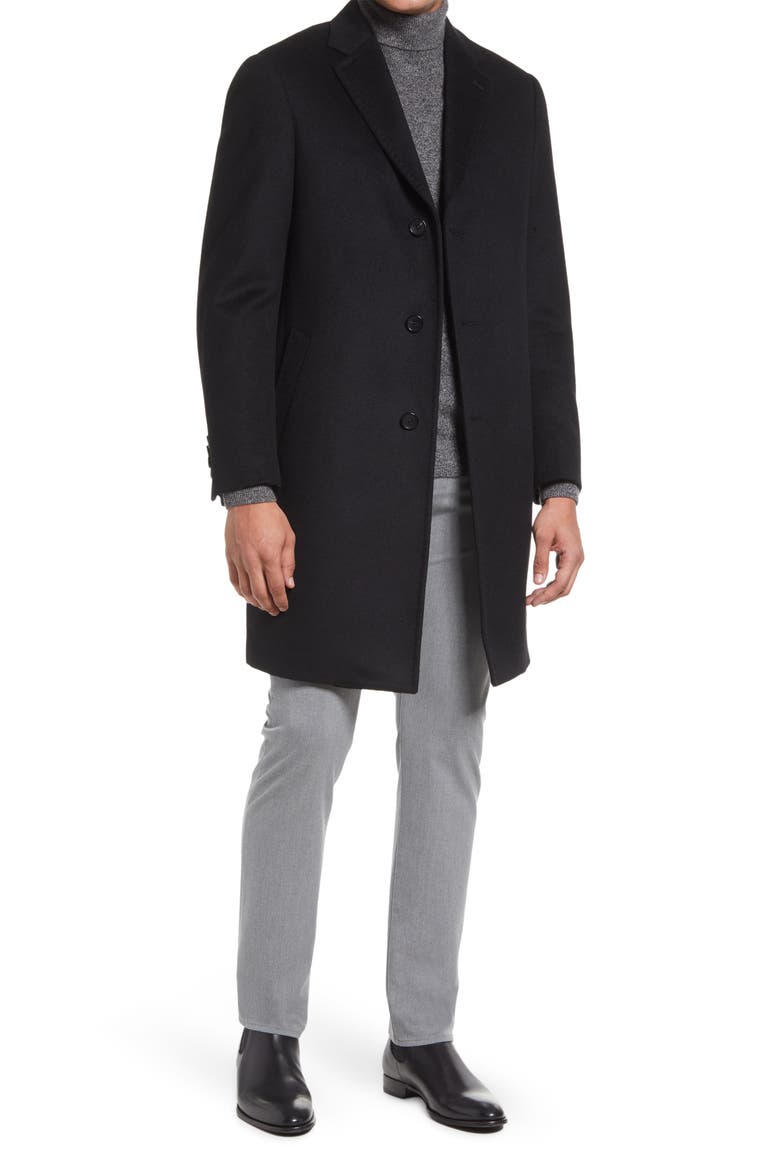Pierre Cashmere Coat, Main, color, BLACK