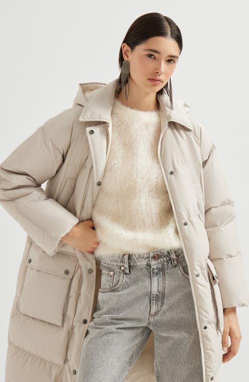 Brunello Cucinelli Water-resistant Taffeta Down Jacket In Neutral