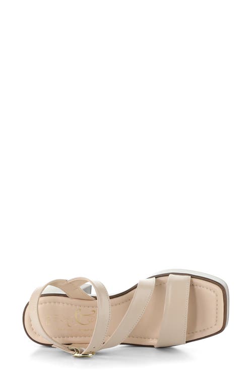 Bos. & Co. Veda Ankle Strap Platform Sandal In Neutral