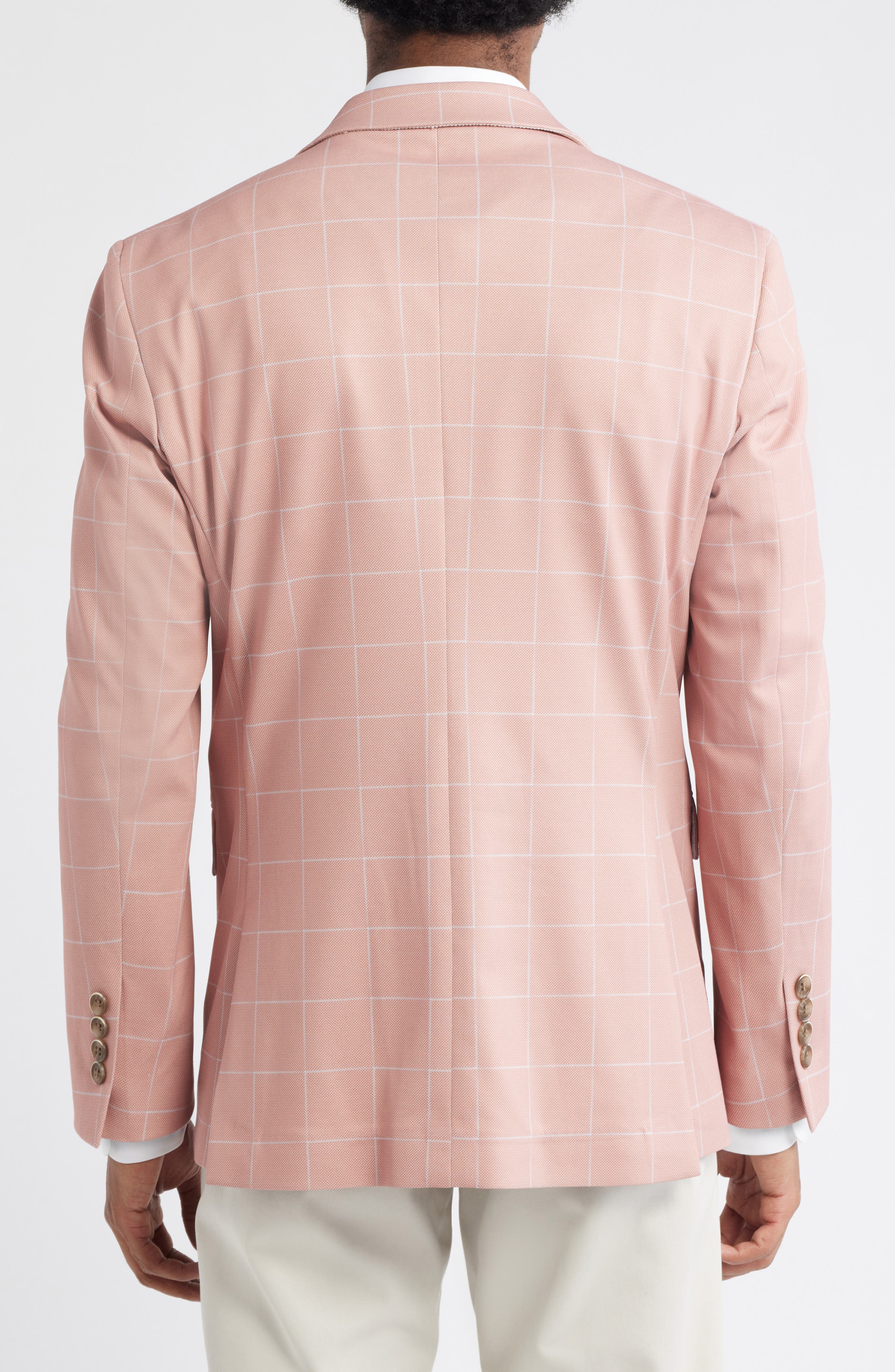 DANIEL HECHTER Pink Windowpane Check Knit Sport Coat (Men) | Nordstrom