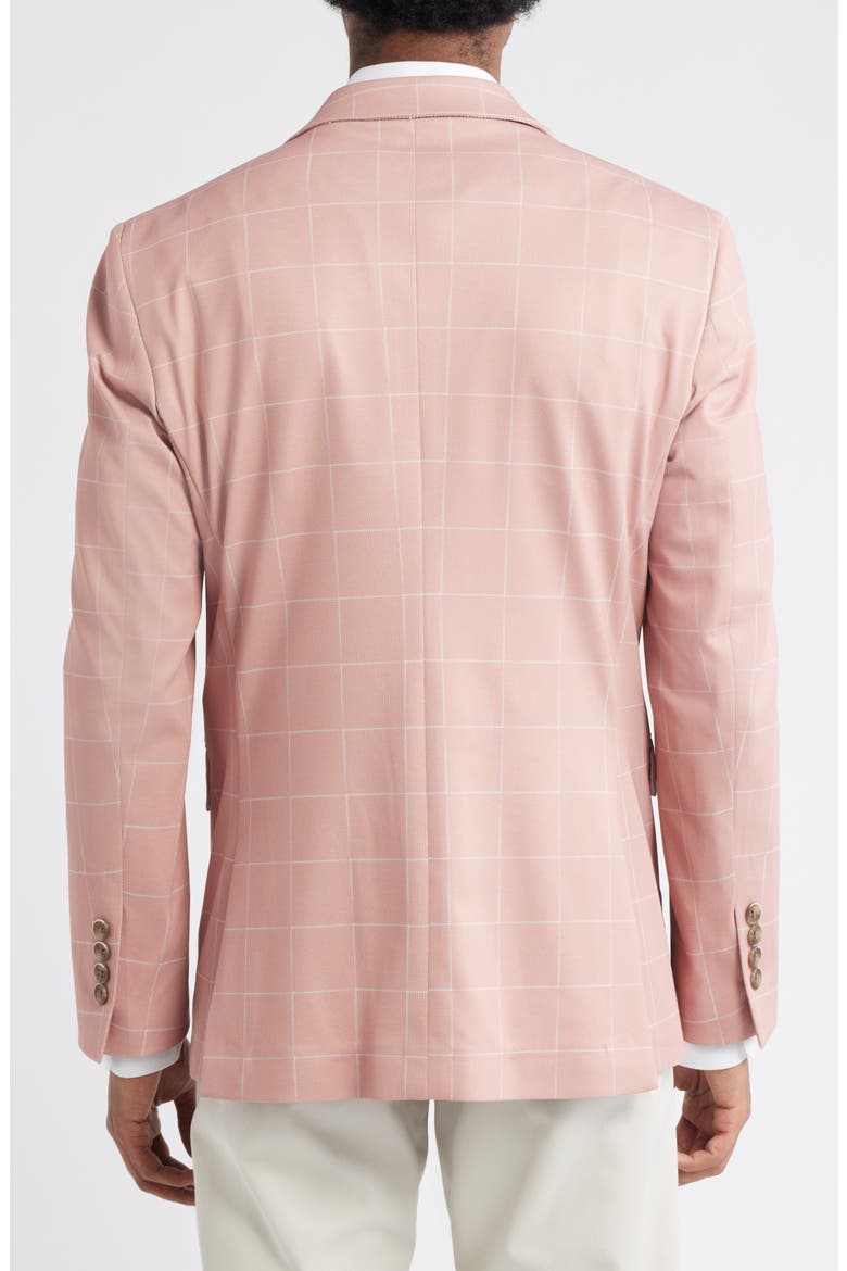 Pink Windowpane Check Knit Sport Coat, Alternate, color, PINK