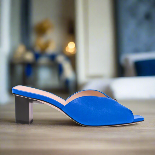 Tiannia Barnes Tiffany Mule Sandals - Low, Main, color, Cobalt Blue