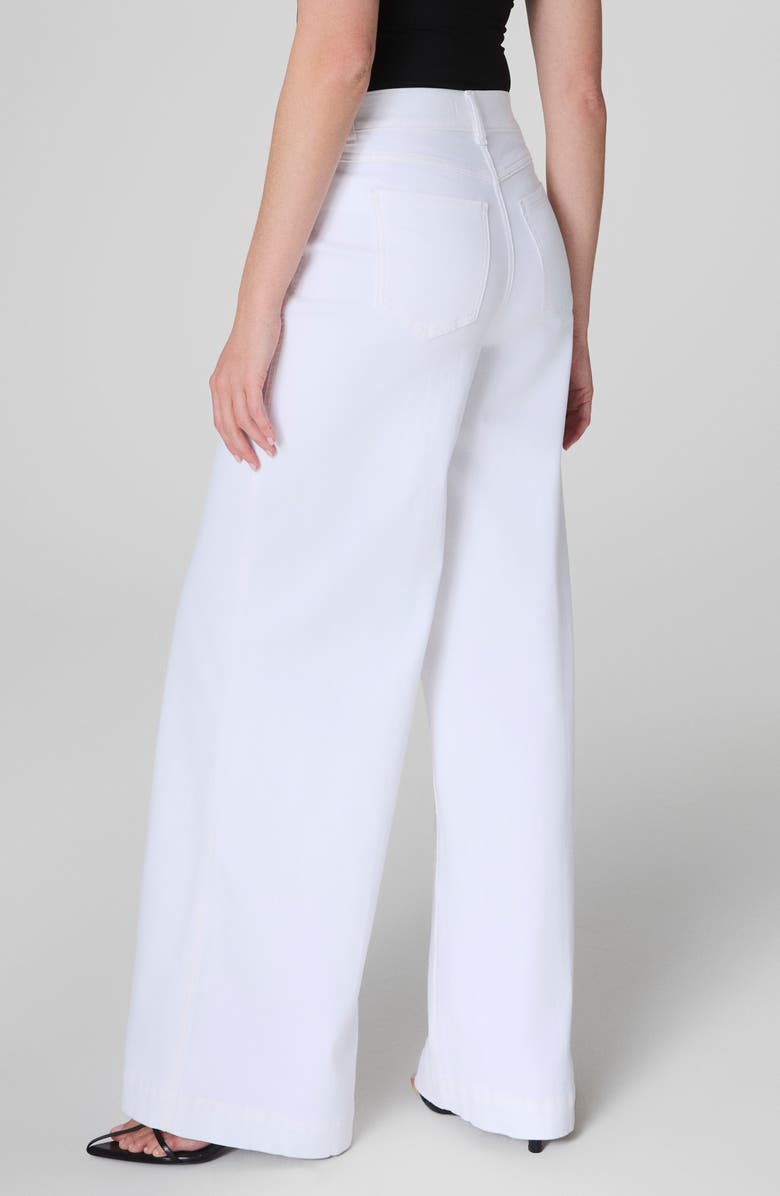 SPANX<sup>®</sup> Pull-On High Waist Wide Leg Jeans, Alternate, color, White