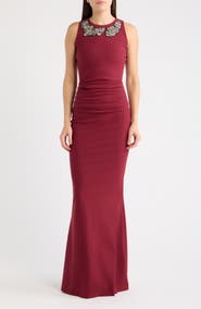 Chiara Boni La Petite Robe Embellished Column Gown