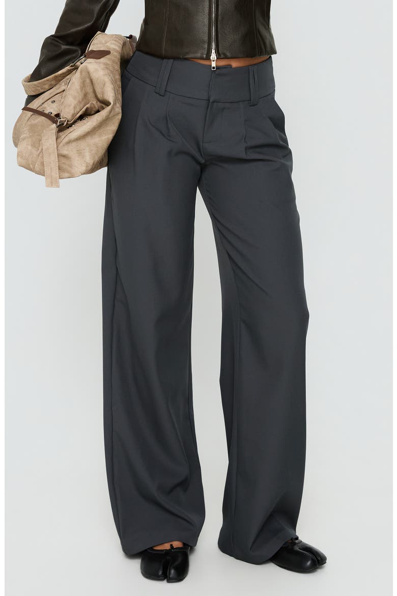 Two Lovers Low Rise Straight Leg Pants, Main, color, SLATE