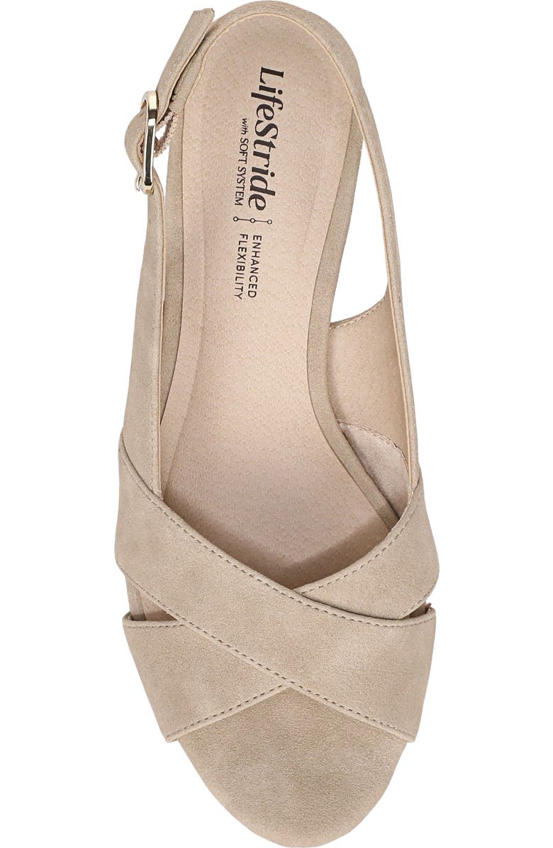 LifeStride Freesia Slingback Sandal, Alternate, color, Dark Taupe