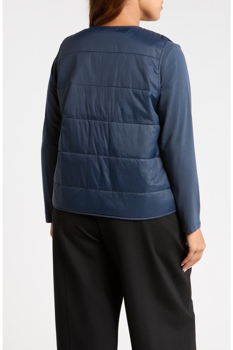 Round Neck Quilted Vest, Alternate, color, MARITIME