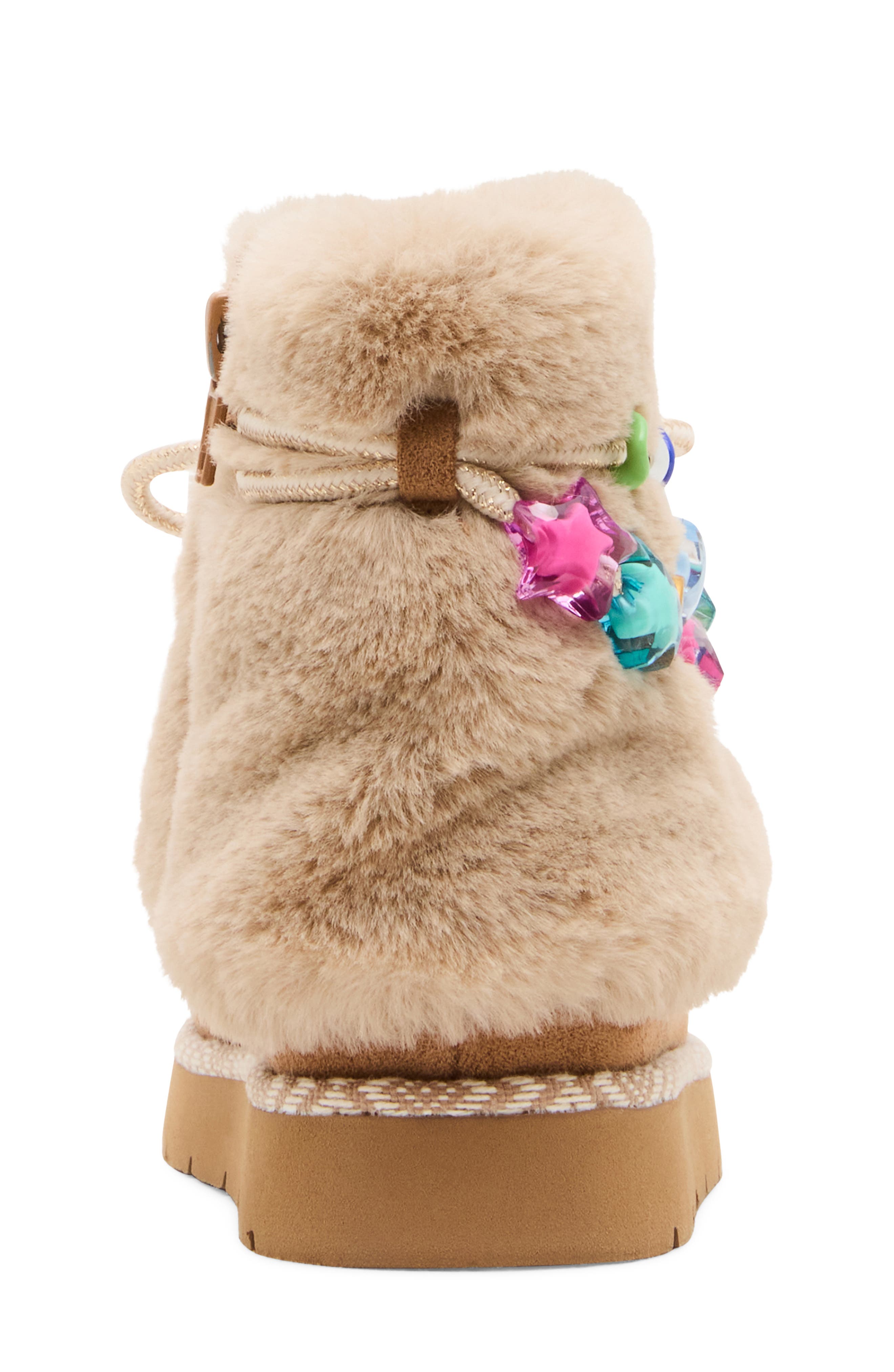 Kids' Tstarly Faux Fur Boot, Alternate, color, TAN
