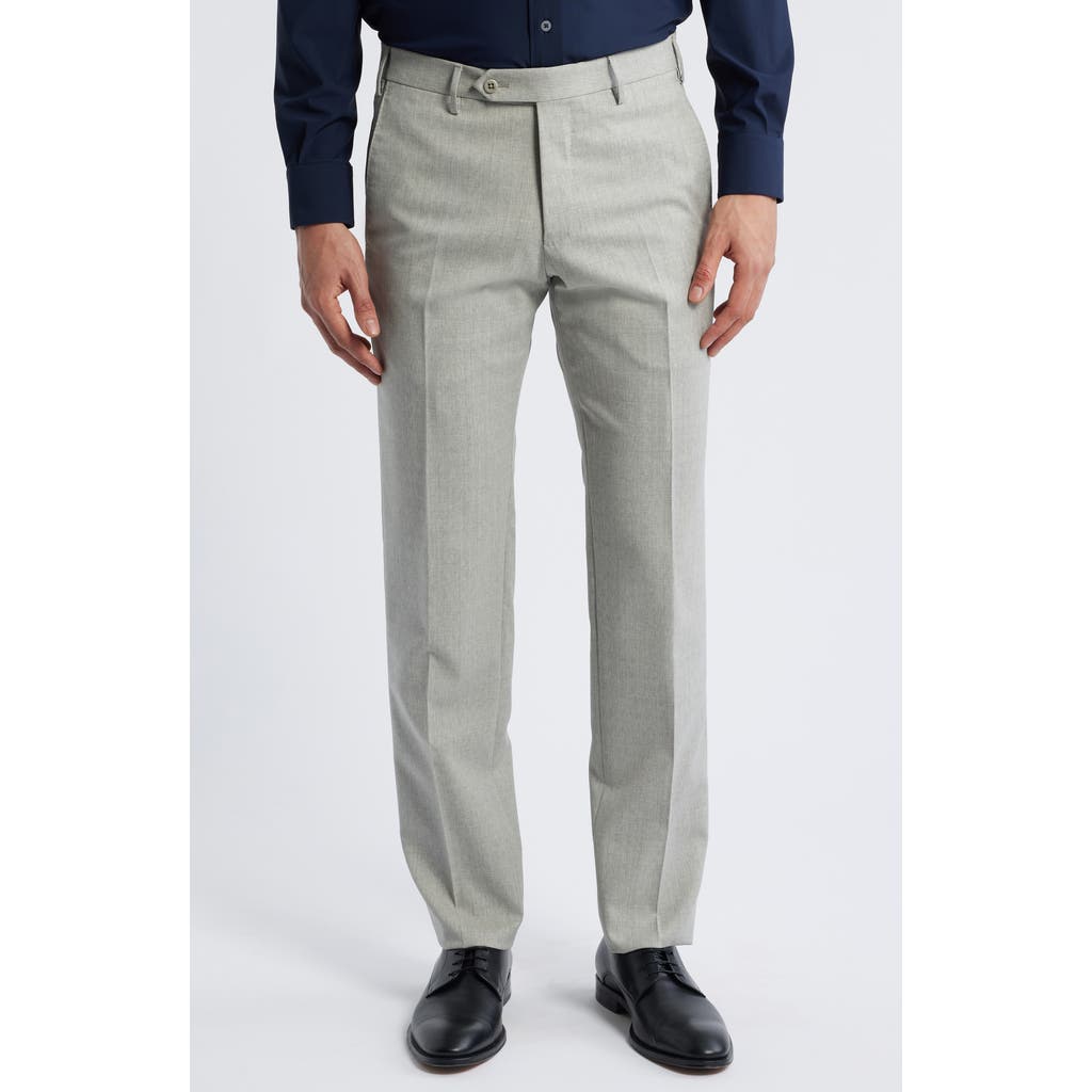 Zanella Parker Stretch Wool Trousers In Gray