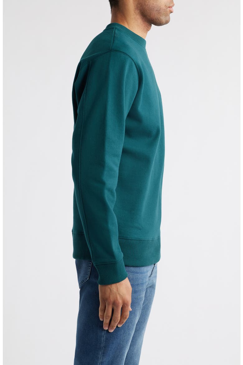 Azalea Cotton Crewneck Sweatshirt, Alternate, color, LUSH GREEN