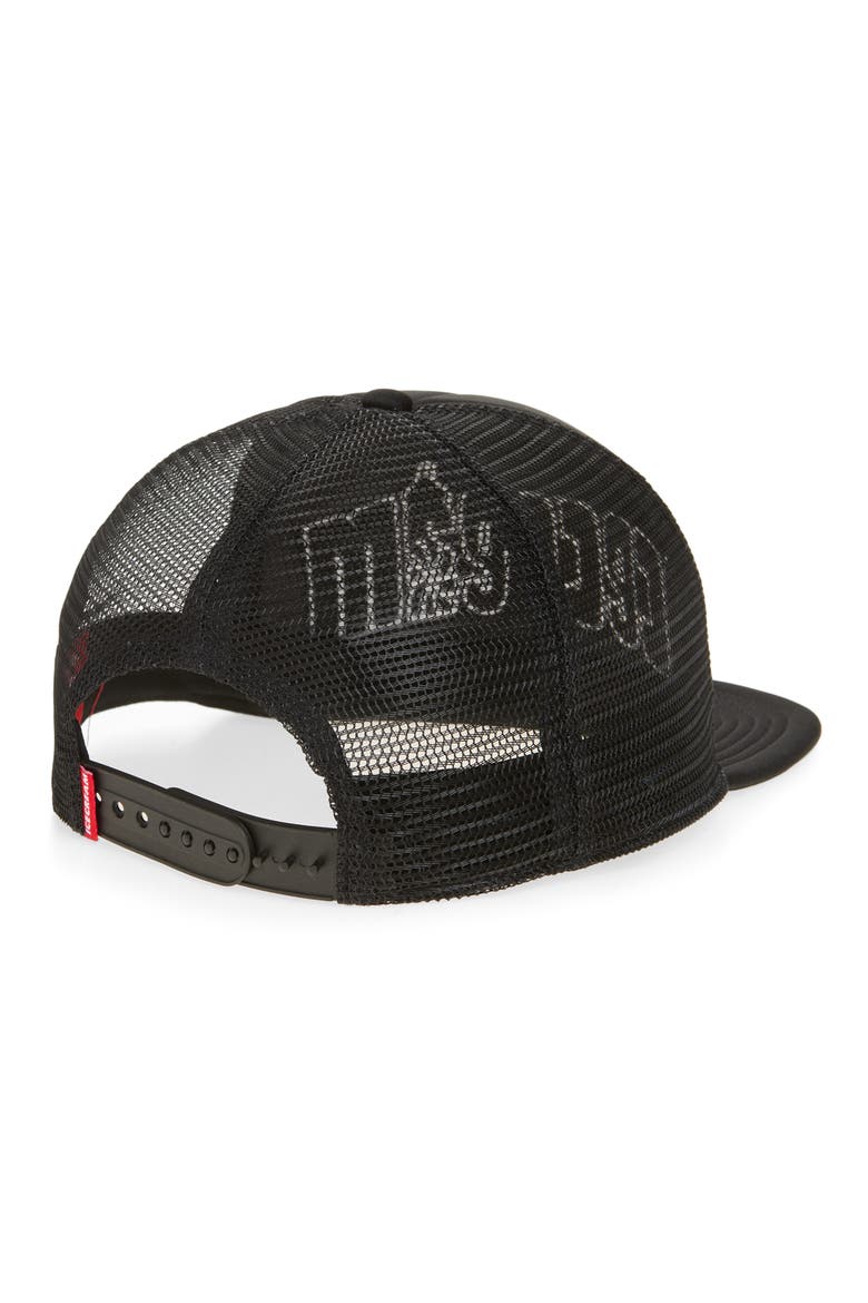 Outline Trucker Hat, Alternate, color, BLACK
