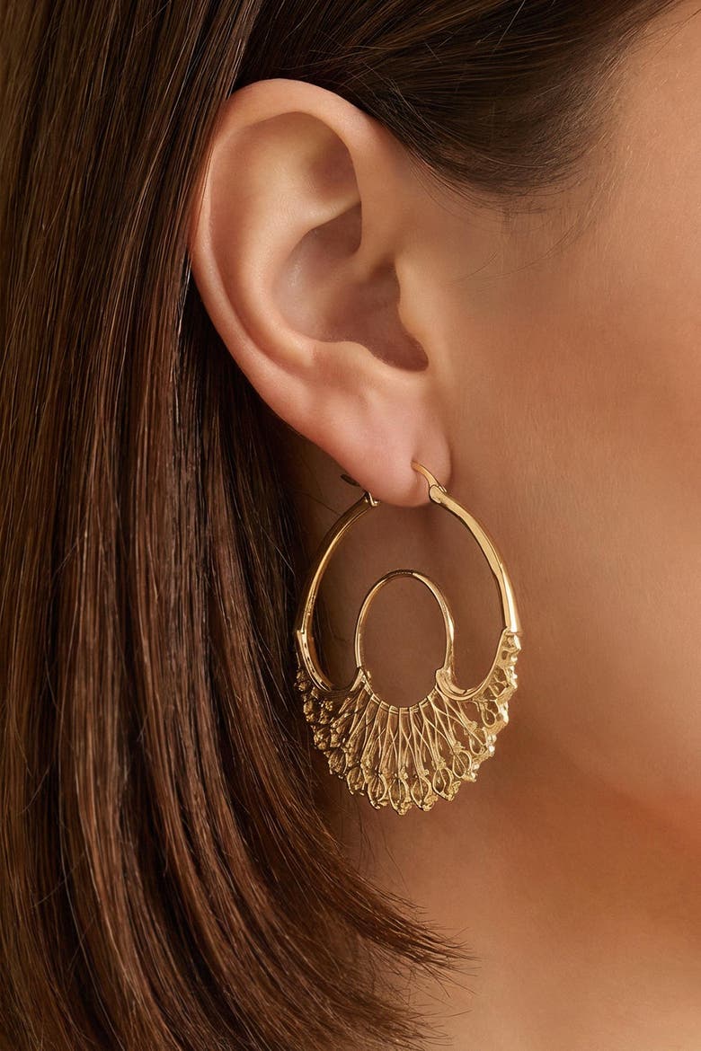 Iris Hoops, Alternate, color, Gold