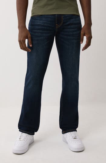True Religion Ricky Straight Leg Jeans In Blue