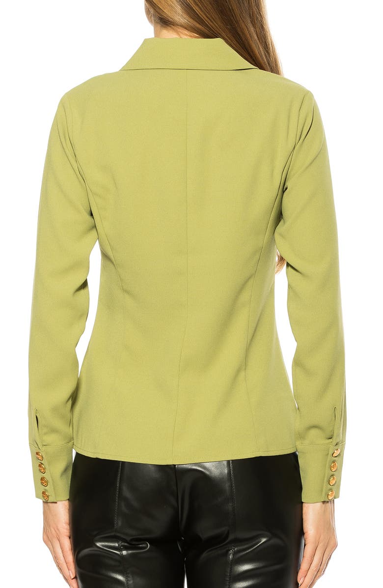 Alexia Admor Leland Button-Up Shirt, Alternate, color, Sage