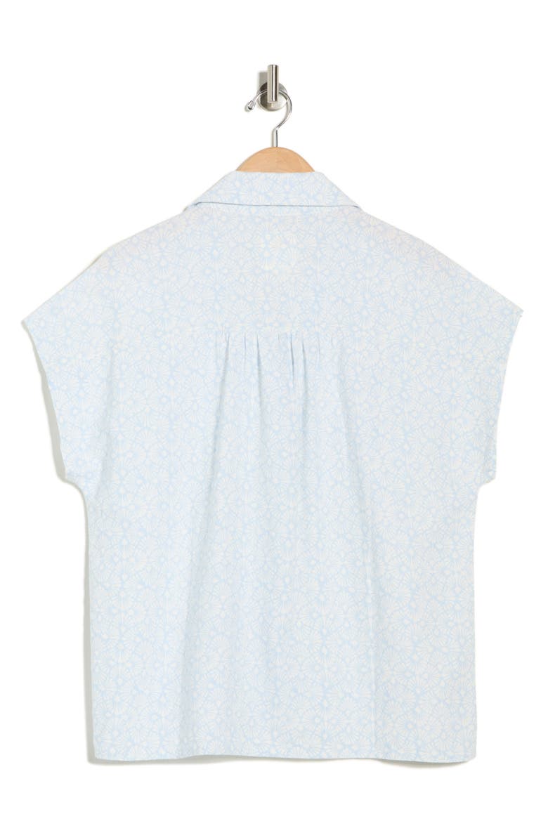 C & C California Clarita Linen All Over Print Shirt, Alternate, color, Skyway Shobori Fans