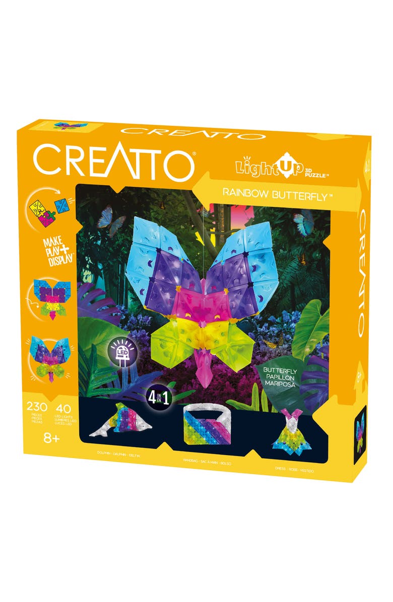 Thames & Kosmos Creatto Rainbow Butterfly<sup>™</sup> Light-Up 3D Puzzle<sup>™</sup> Kit, Main, color, 