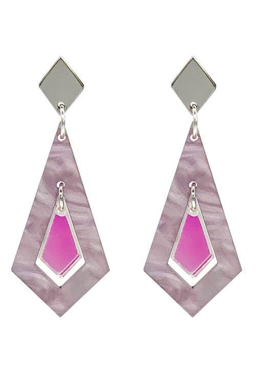 Toolally Art Deco Diamond Earrings In Multi