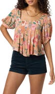 O'Neill Aubrielle Pleated Puff Sleeve Top
