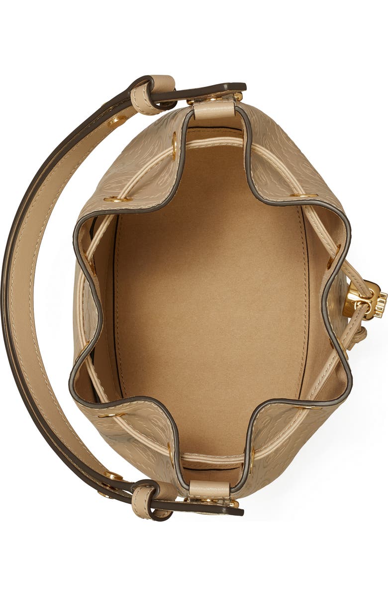 Tory Burch T Monogram Debossed Bucket Bag, Alternate, color, Fresh Clay