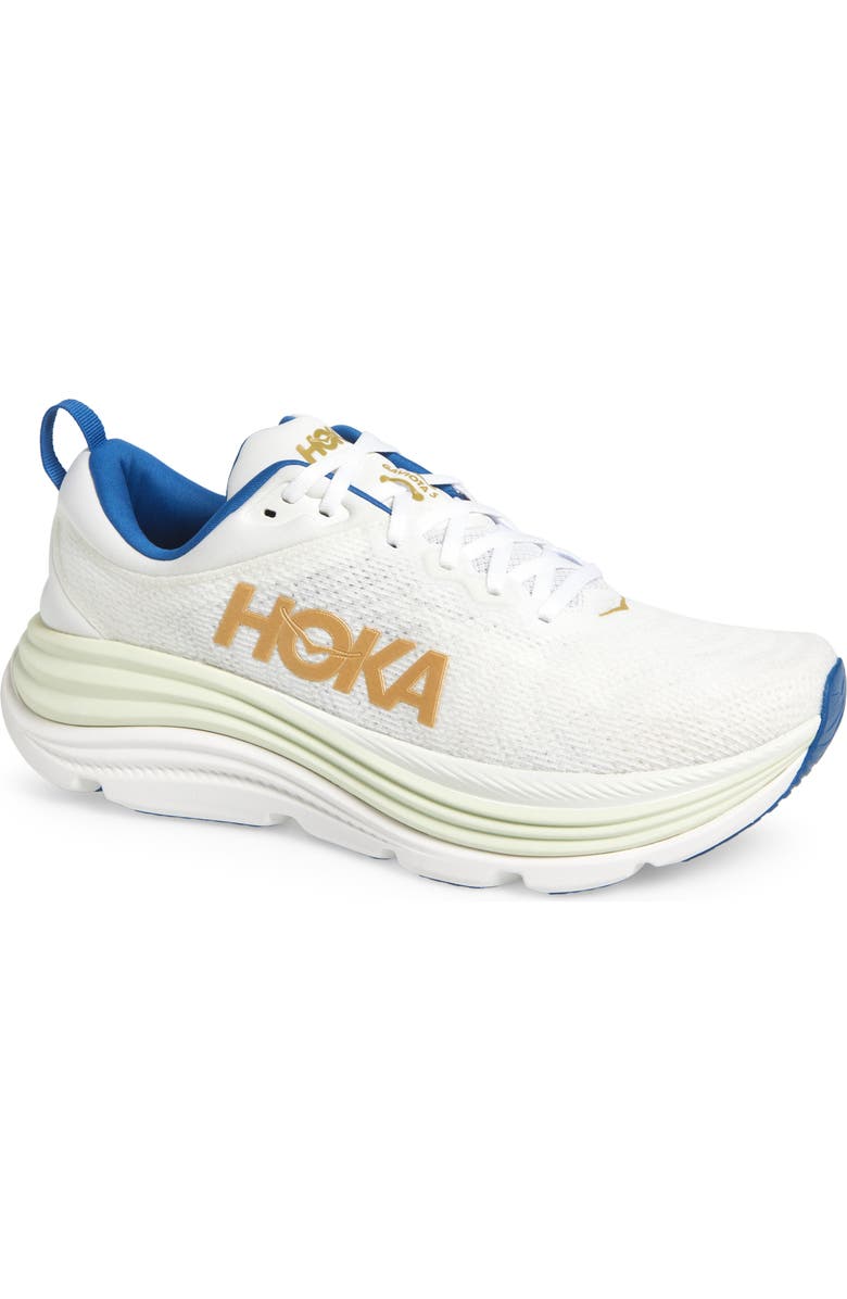 HOKA Gaviota 5 Running Shoe, Main, color, Frost / Gold