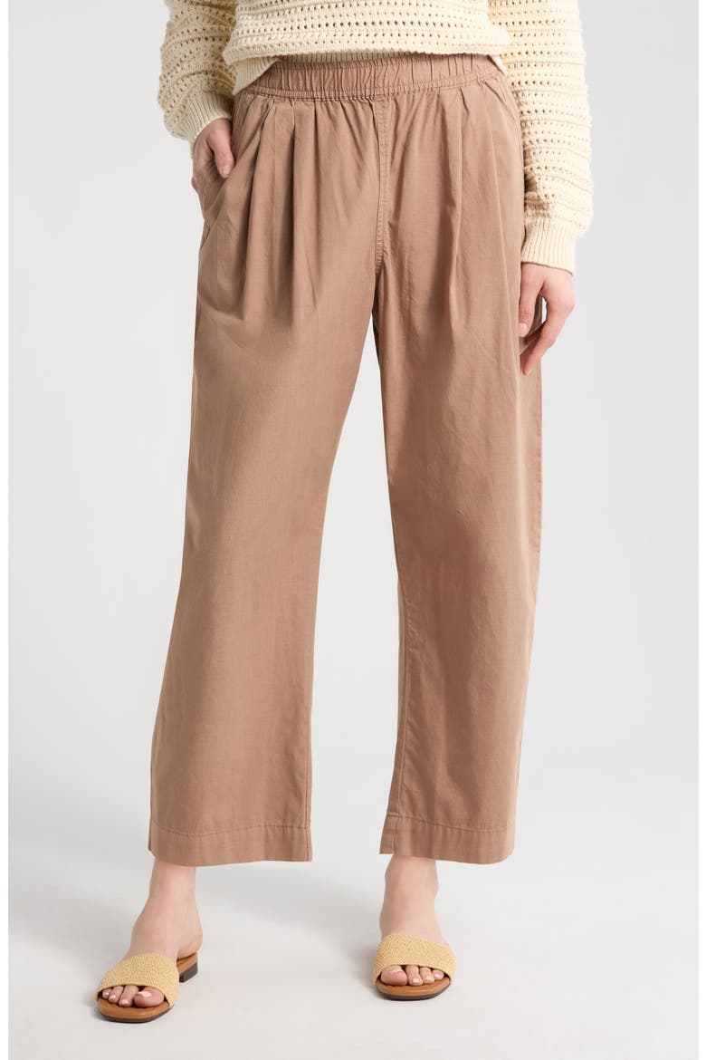 Kyra Poplin Pants, Main, color, TRUFFLE