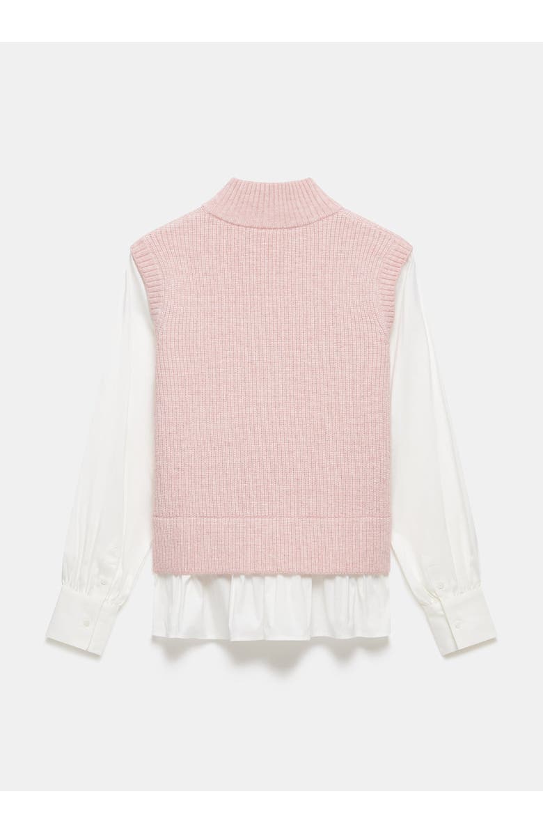 MINT VELVET Cotton Blend Layered Tank Top sweater, Alternate, color, Light Pink