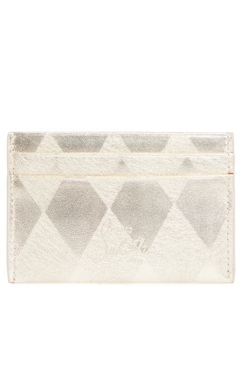 Christian Louboutin Bettina Metallic Leather Card Case