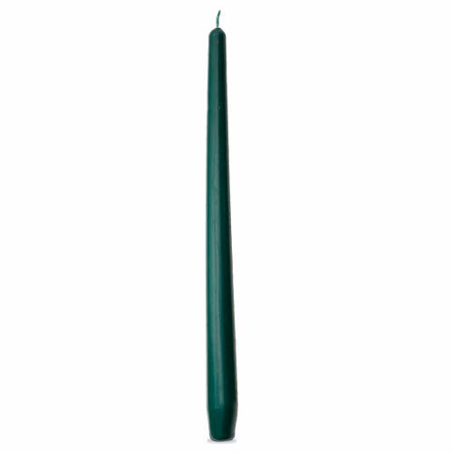 Tag Dark Green Taper Candles Set Of 4 Unscented Smokeless In Green