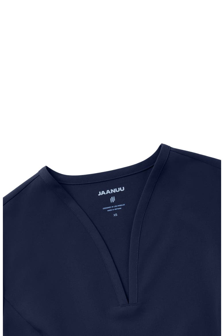 Calix Women's 2-Pocket Tailored V-Neck Scrub Top, Alternate, color, Midnight Navy