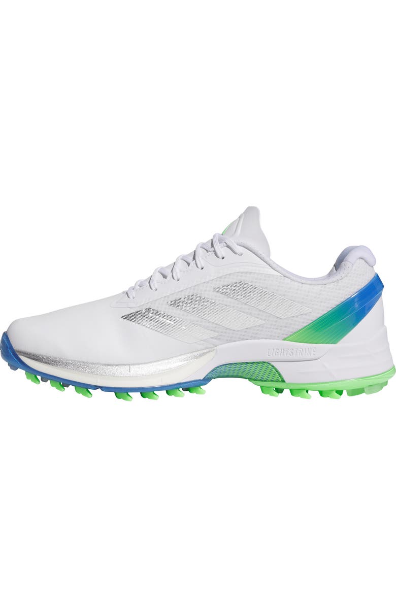 adidas Adizero Spikeless Golf Sneaker, Alternate, color, White/ Silver/ Lime Burst