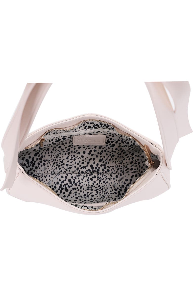 Mali + Lili Marissa Bow Recycled Vegan Leather Shoulder Bag, Alternate, color, Ivory