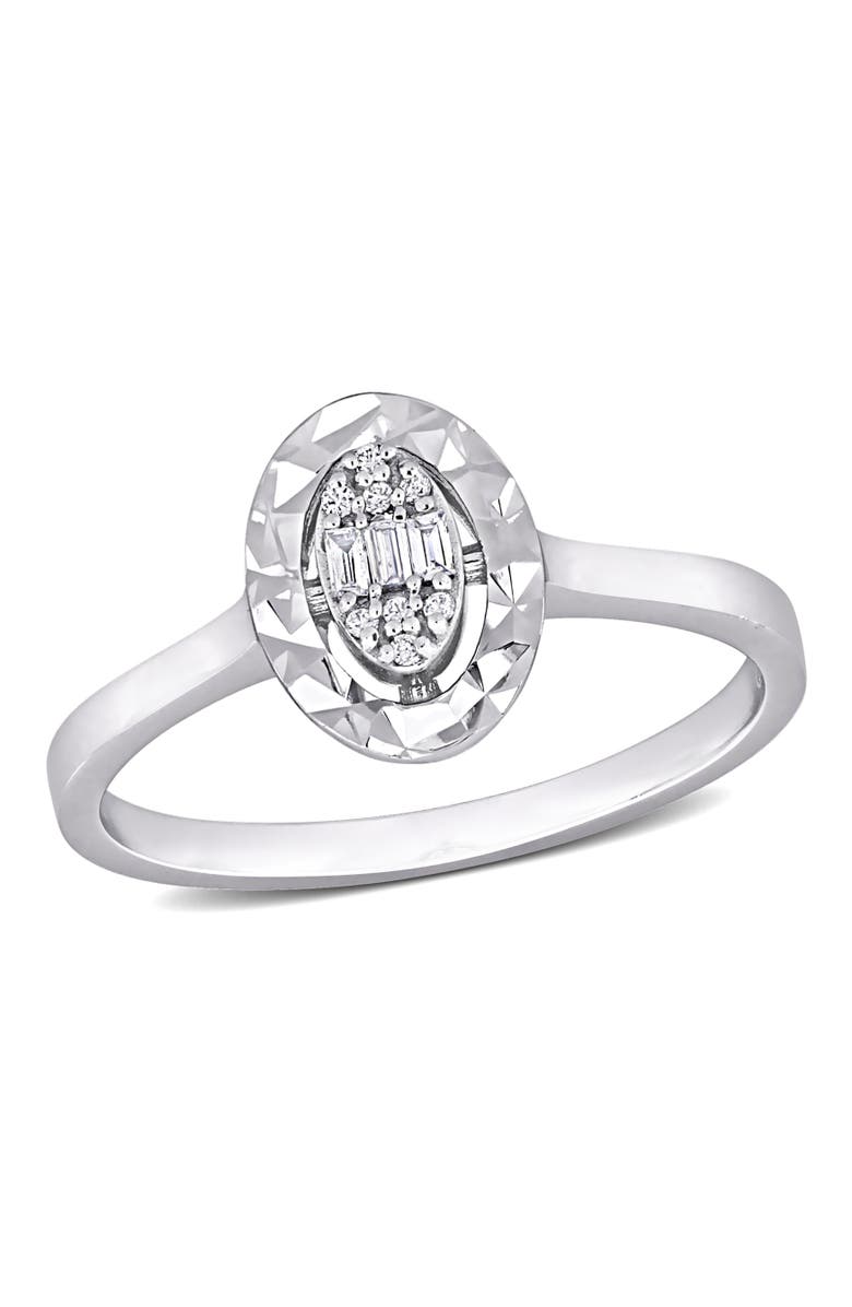 Julianna B. Diamond Oval-Shape Cluster Ring 14k, Main, color, 14K White Gold