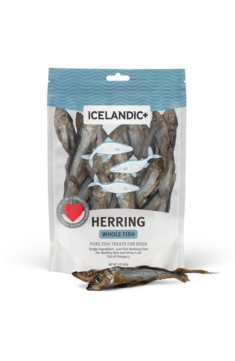ICELANDIC+ Herring Whole Fish Dog Treat 3oz Bag, Alternate, color, Multicolored