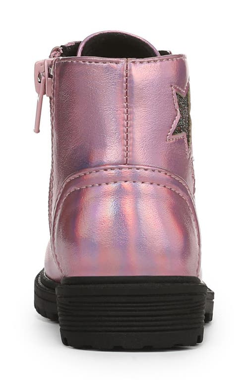 Blowfish Malibu Kids' Rene Metallic Combat Boot In Pink