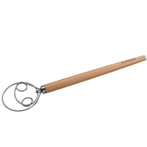 Danish Batter and Dough Whisk with Beechwood Handle, 13.75"