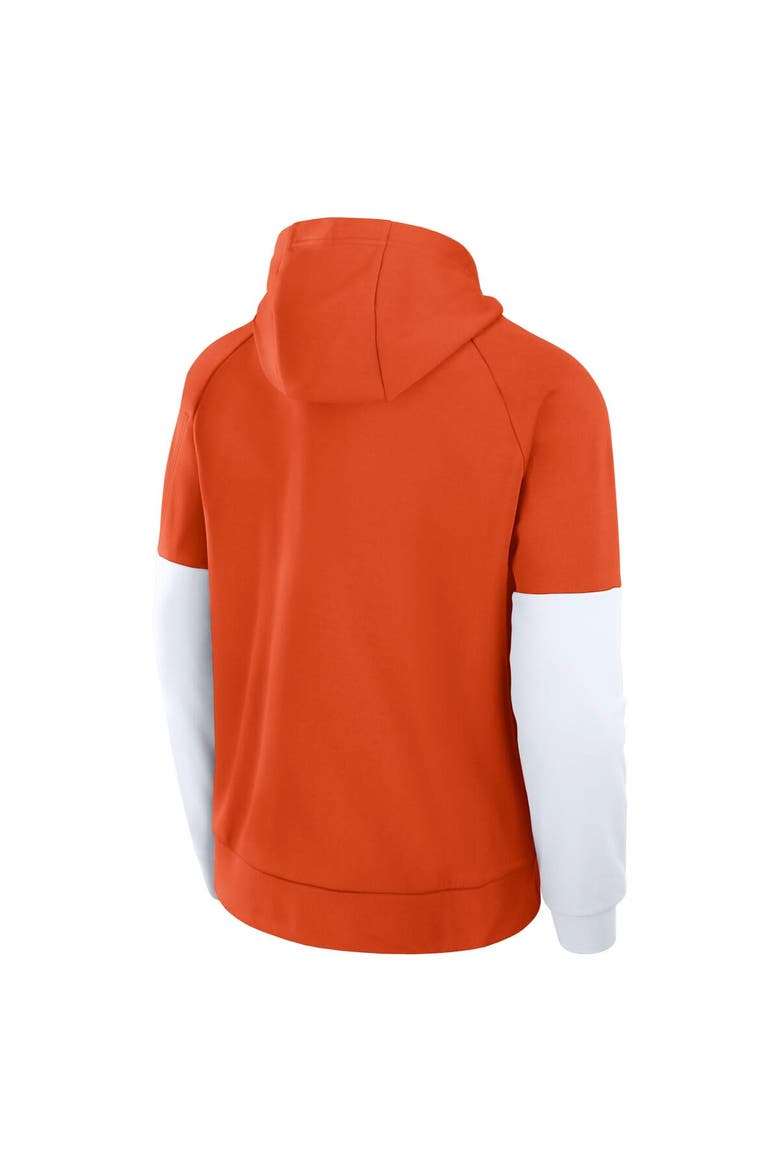 Men's Nike Orange Clemson Tigers Fitness Raglan Performance Pullover Hoodie, Alternate, color, Orange