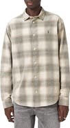 AllSaints Yuki Plaid Cotton Flannel Button-Up Shirt