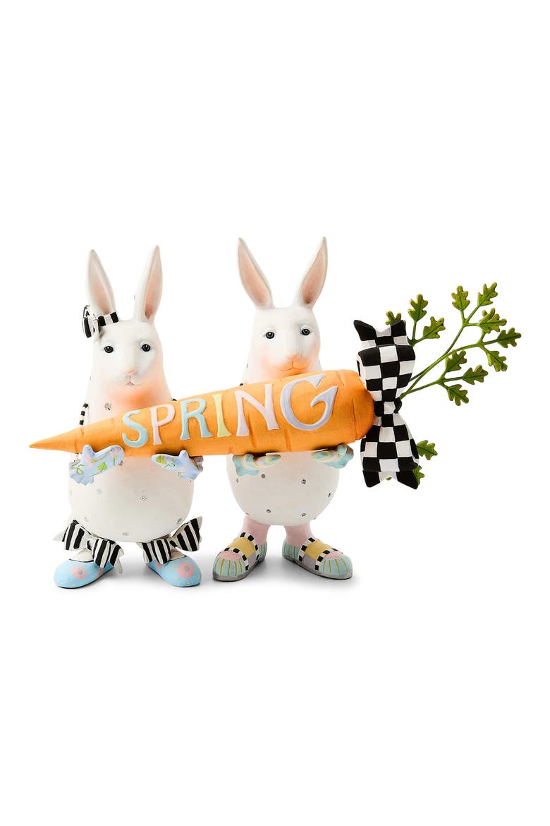Patience Brewster Spring Rabbits, Main, color, WHITE