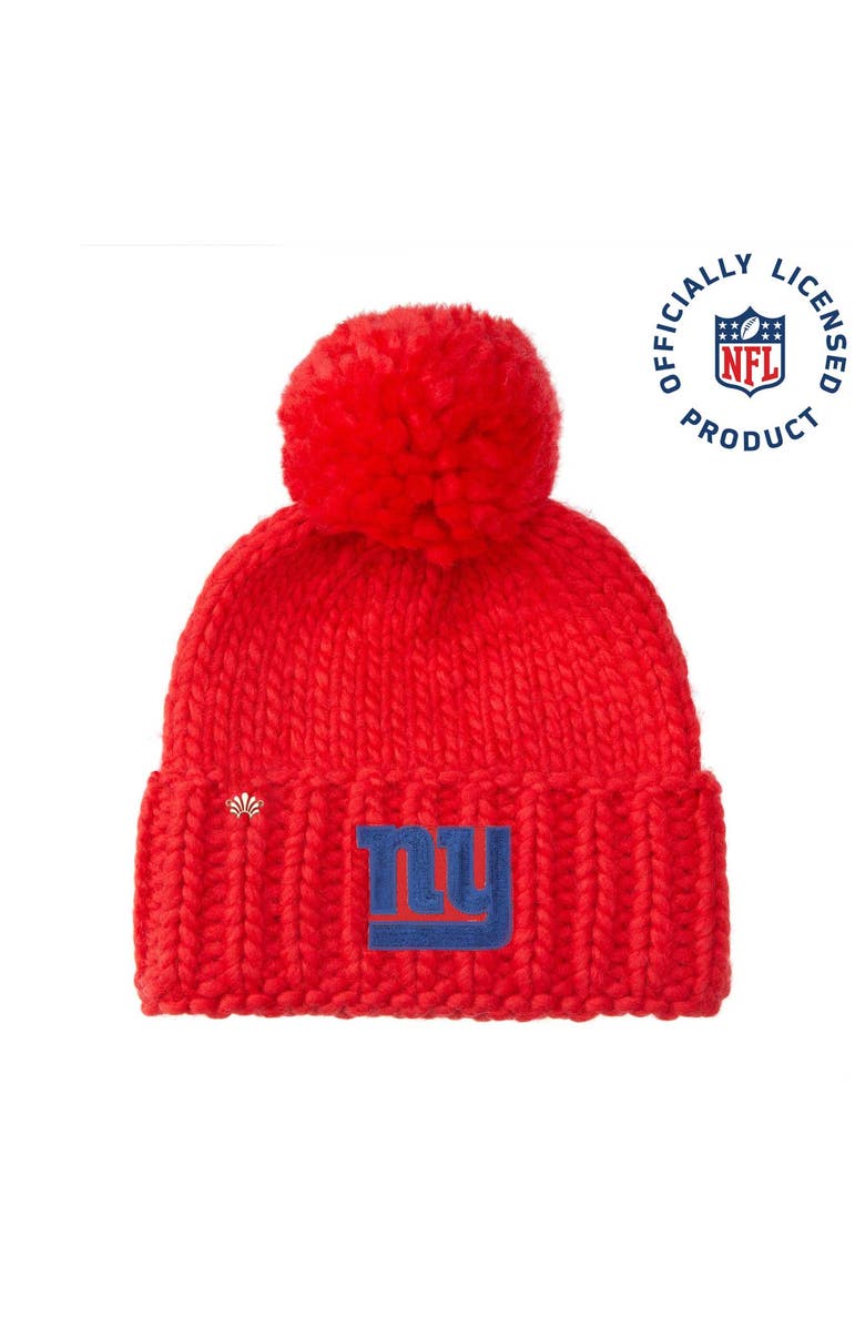 Lele Sadoughi Red Giants Nfl Beanie With Yarn Pom Pom, Alternate, color, Red 600