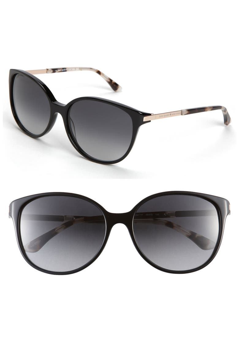 'shawna' 56mm sunglasses, Main, color, BLACK
