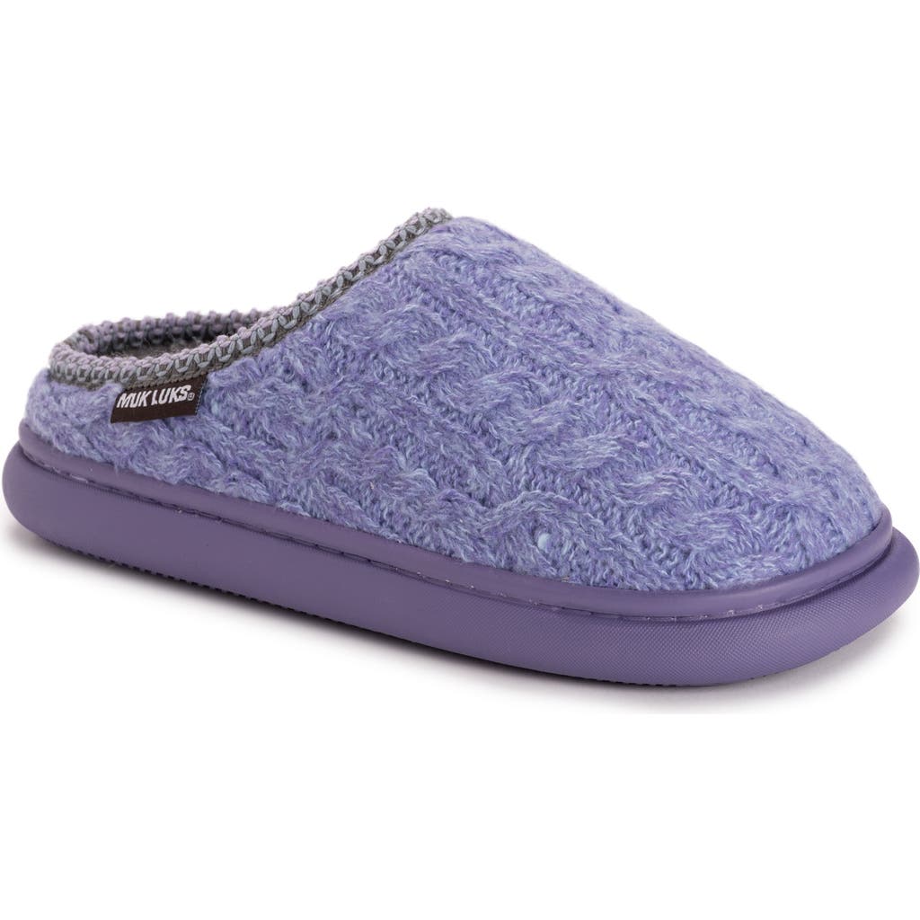 Muk Luks Bindi Faux Shearling Lined Clog In Purple